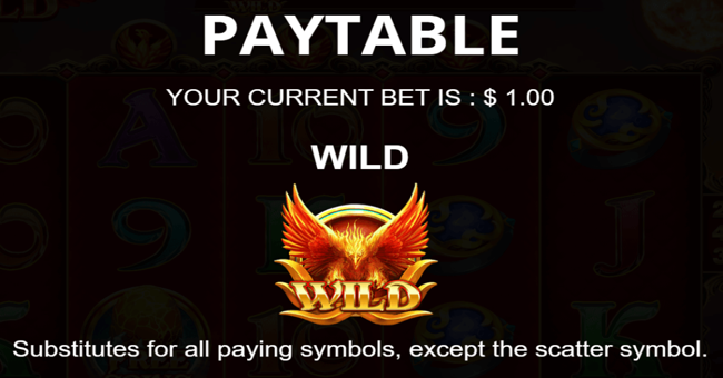 phoenix gold paytable 1 paytable