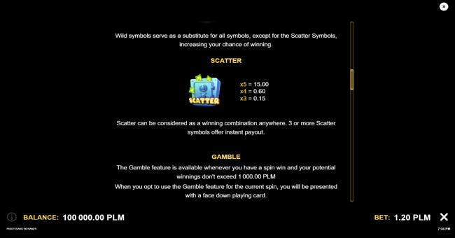 piggy bank bonanza paytable 3 paytable