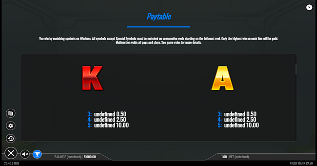 piggy bank cash paytable 4 paytable