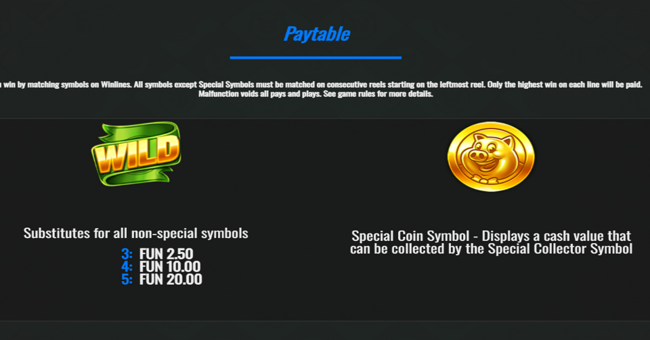 piggy bank stash paytable 1 paytable