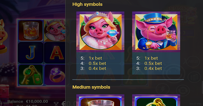 piggy pop grand affair 2 paytable 1 paytable