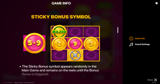 piggy power hit the bonus paytable 2 paytable