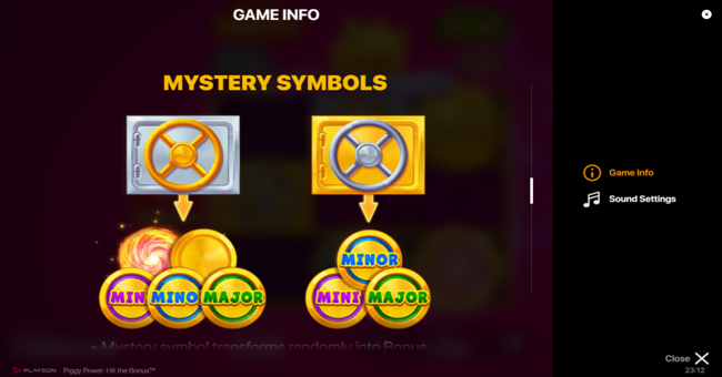 piggy power hit the bonus paytable 4 paytable