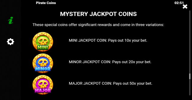 pirate coins paytable 3 paytable