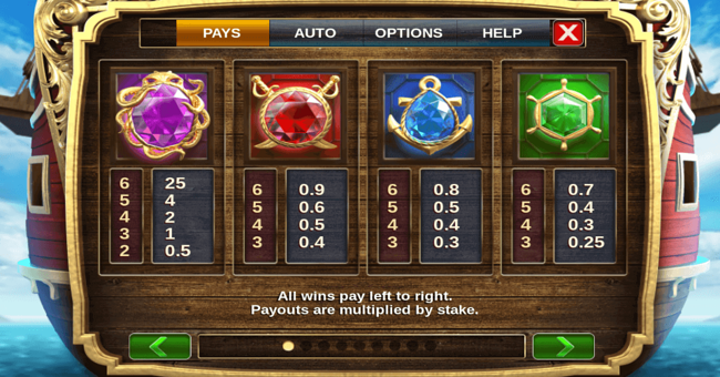 pirate pays megaways paytable 1 paytable