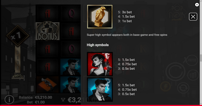 popnoir paytable 1 paytable