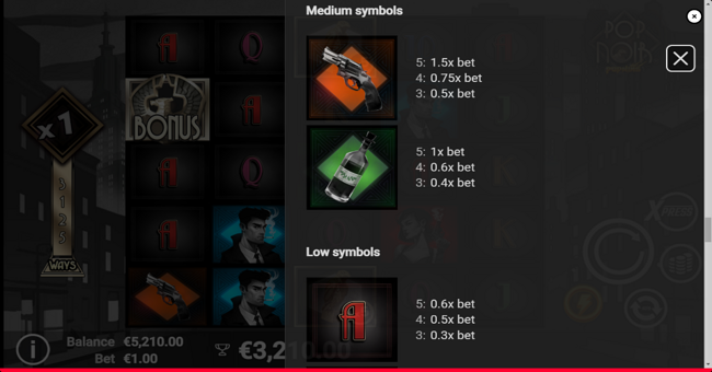 popnoir paytable 2 paytable