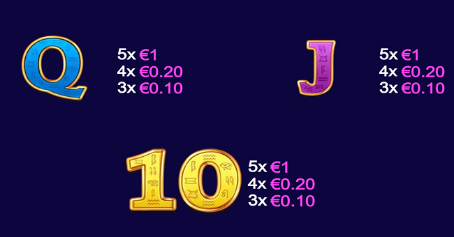 queen of the 3 pyramids cash collect paytable 3 paytable