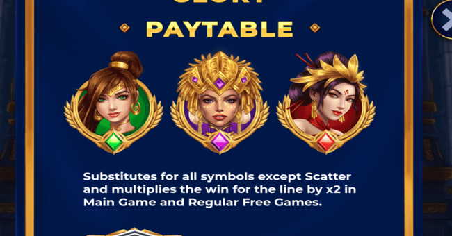 queens of glory paytable 1 paytable