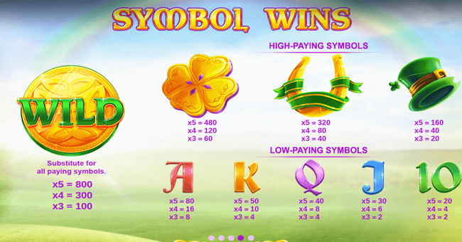 rainbow jackpots paytable paytable
