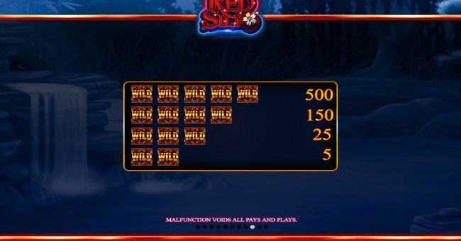 red silk paytable 3 paytable