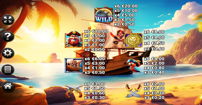 redbeards ruby fortune map paytable 1 paytable