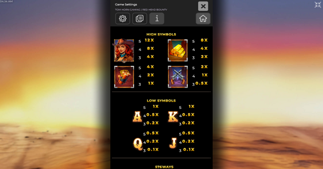 redhead bounty paytable paytable