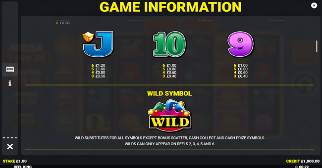 reel king riches paytable 2 paytable