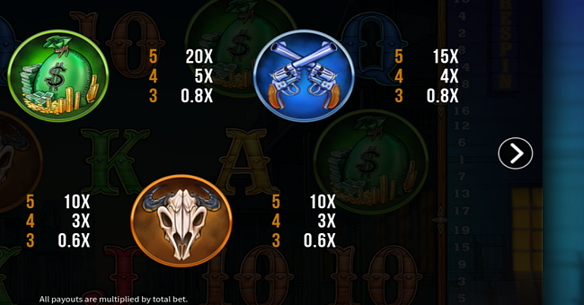 reel sheriff paytable 4 paytable