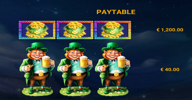 reevo wild leprechaun paytable 1 paytable