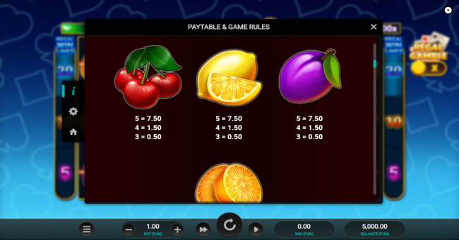 regal inferno paytable 3 paytable