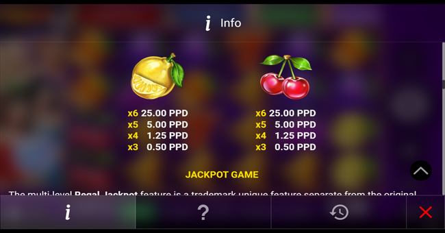 regal spins 100 6 paytable 4 paytable