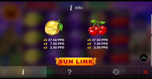 regal spins 20 sun link paytable 4 paytable