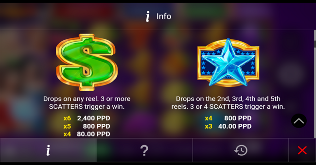 regal spins 40 6 paytable 1 paytable