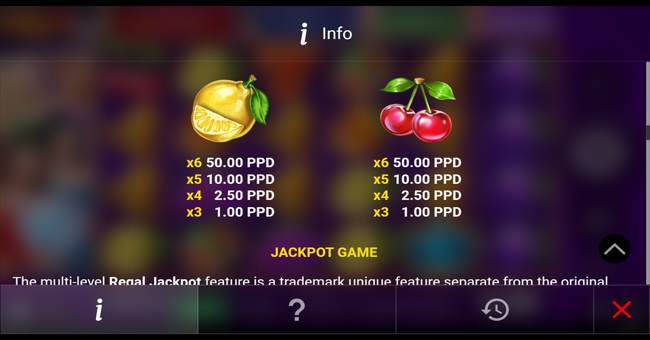 regal spins 40 6 paytable 4 paytable