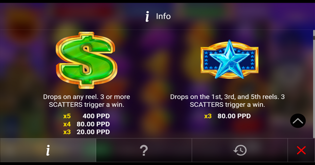 regal spins 40 sun link paytable 1 paytable