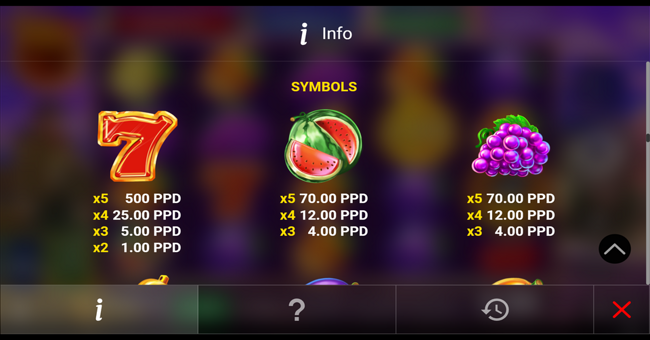 regal spins 40 sun link paytable 2 paytable