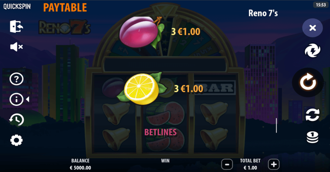 reno 7s paytable 4 paytable