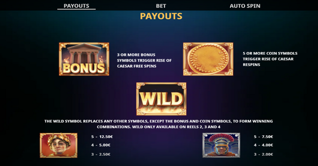 republic empire hold and win paytable 1 paytable