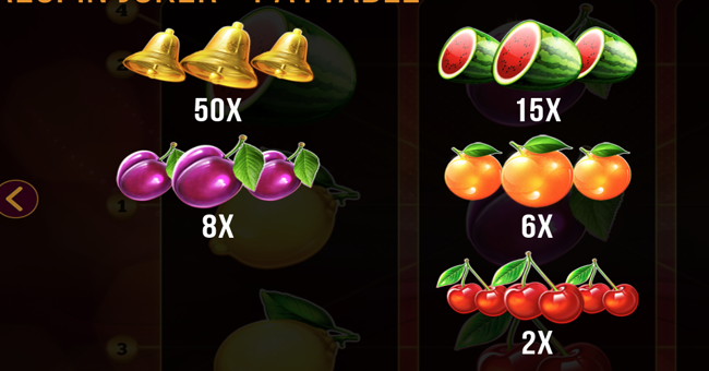 respin joker paytable 3 paytable