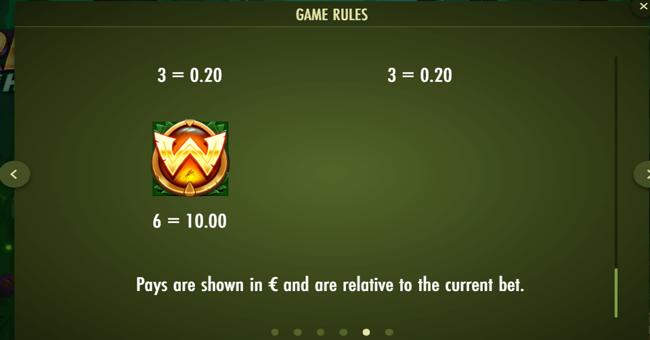 rex the hunt paytable 6 paytable