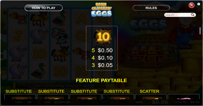 rich cluckin eggs paytable 3 paytable