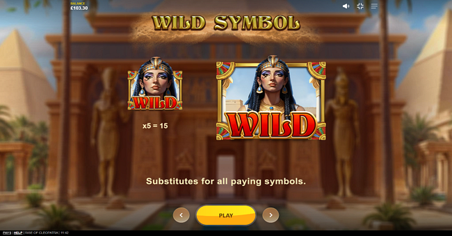 rise of cleopatra paytable 2 paytable
