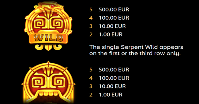 rise of maya paytable 1 paytable