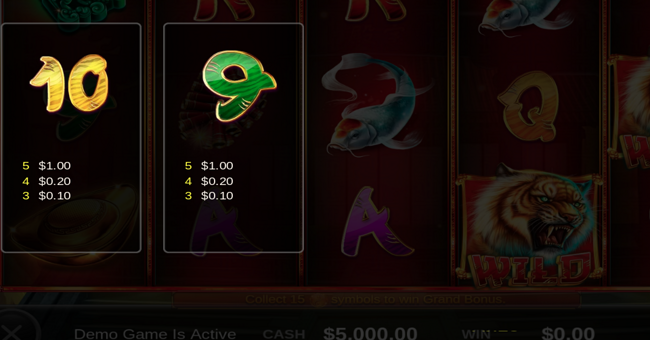 rise of the tiger paytable 3 paytable