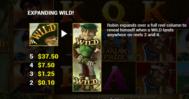 robin hood and his merry wins paytable 1 paytable