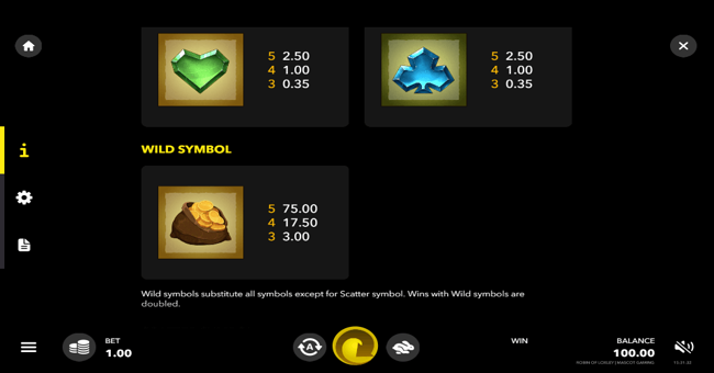 robin of loxley paytable3 paytable