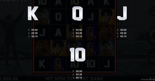 rocky slot paytable2 paytable