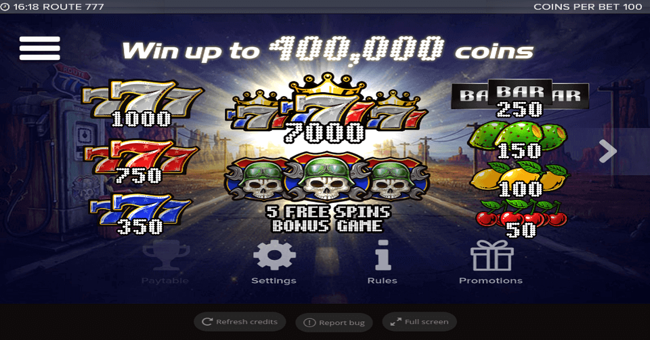 route 777 paytable paytable