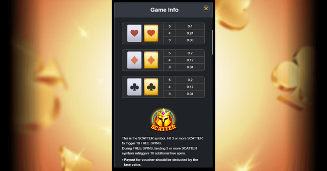 royal ace paytable 2 paytable