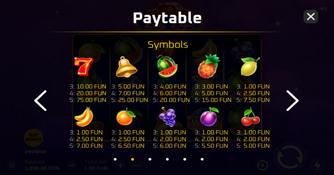 ruby royal paytable 2 paytable