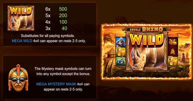 rumble rhino paytable 1 paytable