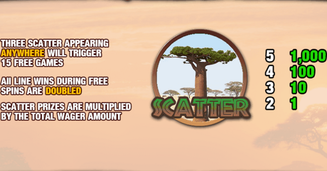 safari expedition paytable 1 paytable