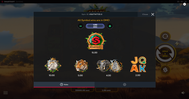 safari simba paytable paytable