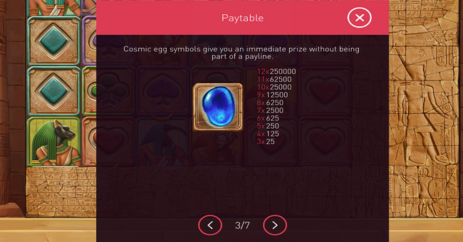 sands of destiny paytable 3 paytable