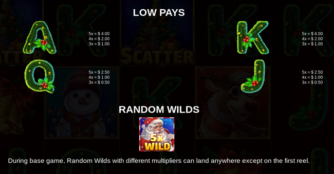 santa bonanza paytable2 paytable