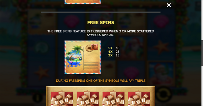 santa summers paytable 3 paytable