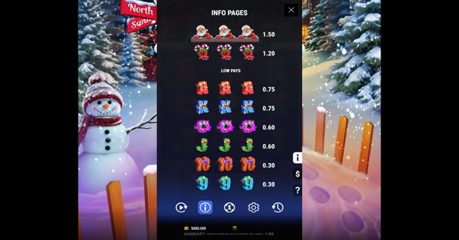 santas downfall paytable paytable