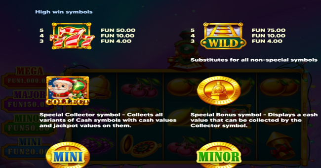 santas festive express hold and win paytable 2 paytable