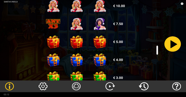 santas reels paytable 2 paytable